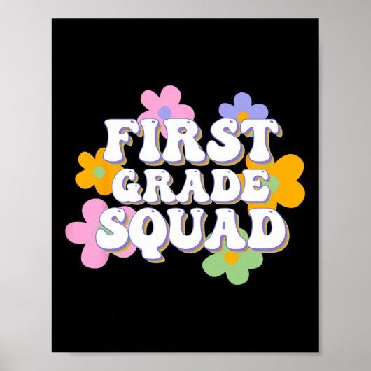 1e klas squad team terug naar school leraren studi poster (Voorkant)
