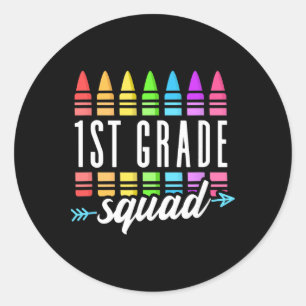1e klas squad terug naar school eerstegraads leraa ronde sticker