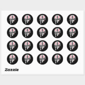 1e klas terug naar school honkbal druipend ijs B Ronde Sticker (Vel)