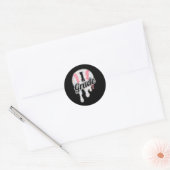 1e klas terug naar school honkbal druipend ijs B Ronde Sticker (Envelop)