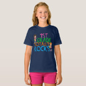 1e klas totaal rocks meisjes t-shirt (Voorkant volledig)