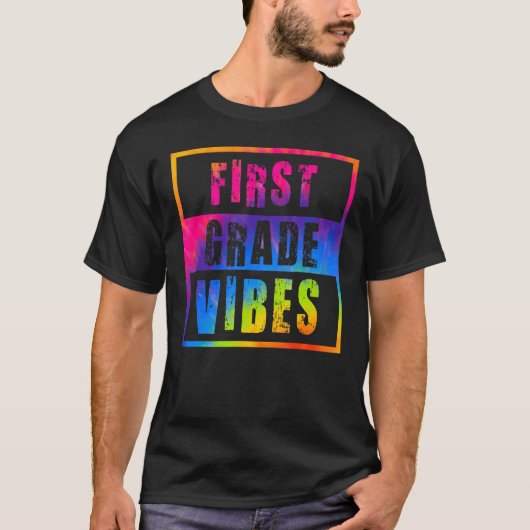 1e klas Vibes 1e schooldag terug naar school T-shirt (Voorkant)