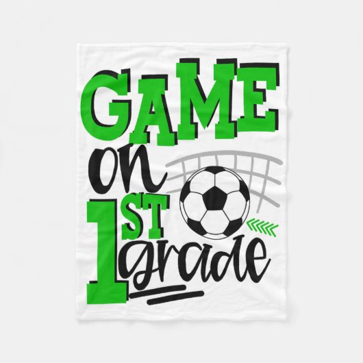 1e klas voetbal eerste dag van school CK naar scho Fleece Deken (Voorkant)