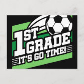 1e klas voetbal Football eerste dag terug naar sch Briefkaart (Voorkant)