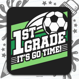 1e klas voetbal Football eerste dag terug naar sch Vierkante Sticker
