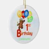 1e koninklijk Beer van Birthday Keramisch Ornament (Rechts)