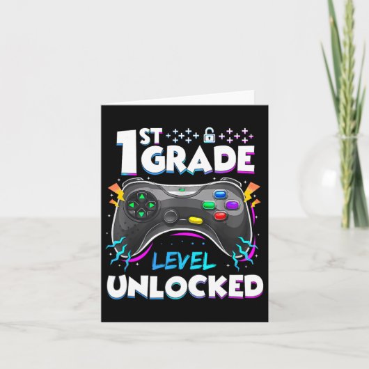 1e leerjaar ontgrendeld terug naar school eerste d kaart (Voorkant)
