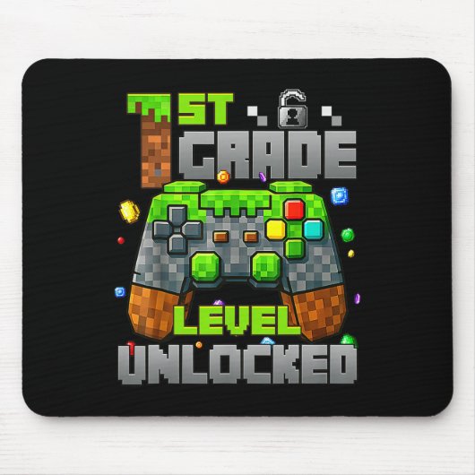 1e leerjaar ontgrendeld videogamer Pixel Ck naar S Muismat (Voorkant)