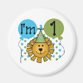 1e leeuw verjaardag magneet (Voorkant)