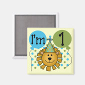 1e Leeuw Verjaardag Tshirts en geschenken Magneet (Voorkant / Achterkant)