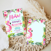 1e Luau Verjaardag Tropische Zomeruitnodiging Kaart