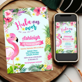 1e Luau Verjaardag Tropische Zomeruitnodiging Kaart