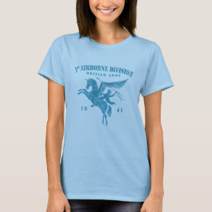 1e Luchtlandingsdivisie Britse leger - Vintage bla T-shirt