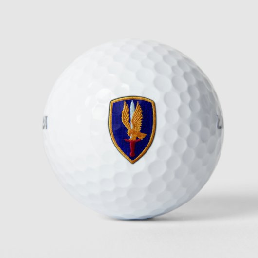 1e Luchtvaartbrigade Golden Hawks Vietnam oorlog Golfballen (Voorkant)