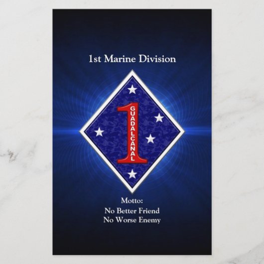 1e mar Div Briefpapier (Voorkant)