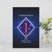 1e mar Div Briefpapier (Staand voorkant)