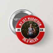 1e Marathon Hardlopen Eerste Hardloper Sport 26 2 Ronde Button 5,7 Cm (Voorkant /achterkant)