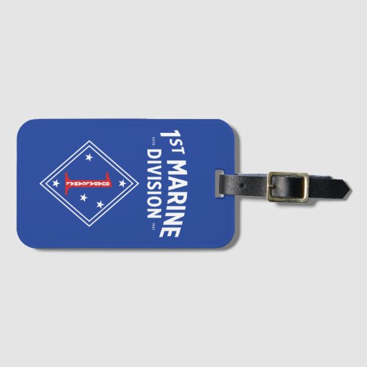 1e Mariene Afdeling Badge Bagagelabel (Voorkant (horizontaal))