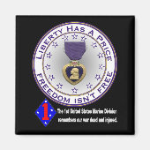 1e Marine Div Herinnert zich DONKER Magneet (Voorkant)