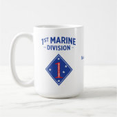 1e Marine Divisie Badge () Koffiemok (Links)