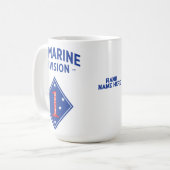 1e Marine Divisie - Het oude ras Custom Koffiemok (Voorkant links)