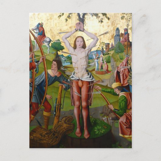 1e Martyrdom St. Sebastian (M 013) Briefkaart (Voorkant)