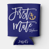 1e Mate Nautical Maid of Honor Bachelorette Blikjeskoeler (Voorkant)