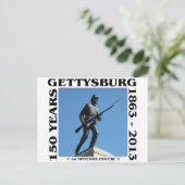 1e Minnesota Infantry - 150e Gettysburg Briefkaart (Staand voorkant)