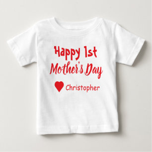 1e Moederdag Baby T-Shirt