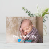 1e Moederdag Feestdagenkaart (Staand voorkant)