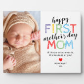 1e Moederdag Gift Photo Plaque Fotoplaat (Voorkant)