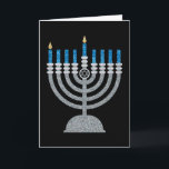 1e nacht van de Hanukkah Glitter Card Bedankkaart<br><div class="desc">Hanukkah 2022 begint in de avond van zondag 18 december en eindigt in de avond van maandag 26 december</div>