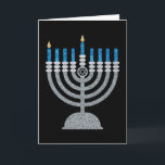 1e nacht van de Hanukkah Glitter Card Bedankkaart<br><div class="desc">Hanukkah 2022 begint in de avond van zondag 18 december en eindigt in de avond van maandag 26 december</div>