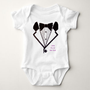 1e nieuwe jaren Tux T-Shirt Baby
