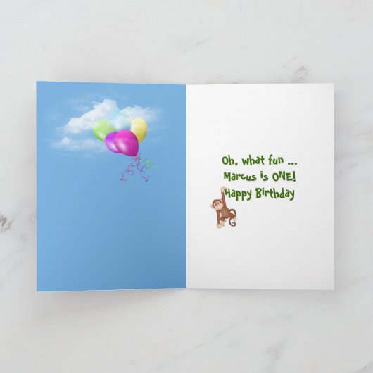 1e Oerwoud op de geboorte Kaart (Binnen)