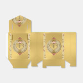 1e of 50e bruiloft Jubileum Golden Bedankdoosjes (Uitgevouwen)