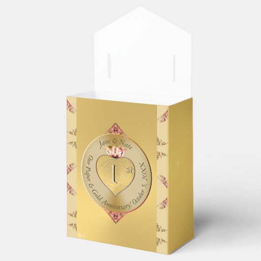 1e of 50e bruiloft Jubileum Golden Bedankdoosjes (Geopend)