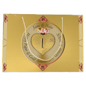 1e of 50e bruiloft Jubileum Golden Groot Cadeauzakje (Achterkant)