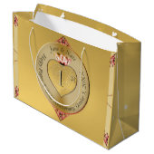 1e of 50e bruiloft Jubileum Golden Groot Cadeauzakje (Achterkant Gekanteld)