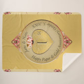 1e of 50e Gouden Jubileum Sherpa Blanket Sherpa Deken (Voorkant (horizontaal))