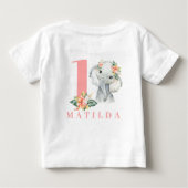 1e olifant verjaardag T-shirt (Achterkant)