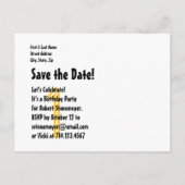 1e Opslagdatum Verjaardagsballonnen en Sterren S01 Aankondigingskaart (Achterkant)