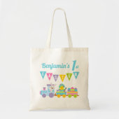 1e paaskonijnenblauw tote bag (Voorkant)
