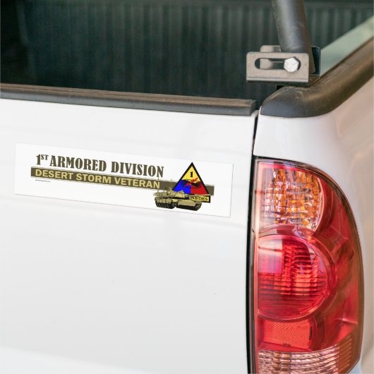1e pantserdivisie [1e AD] Bumpersticker (Op Truck)