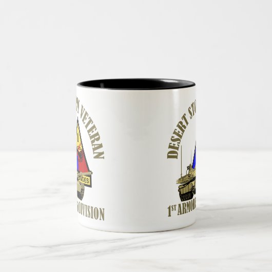 1e pantserdivisie [1e AD] Tweekleurige Koffiemok (Center)