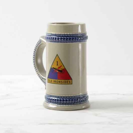 1e pantserdivisie Bier Stein Bierpul (Voorkant links)