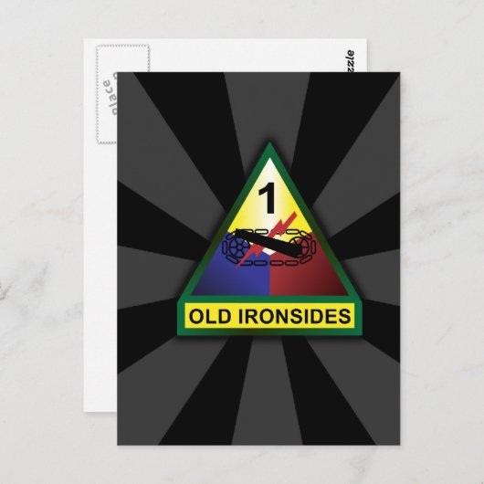 1e pantserdivisie briefkaart (Voorkant / Achterkant)