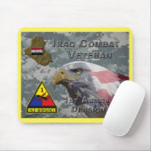 1e Pantserdivisie Irak Combat Veteraan Muismat (Met muis)