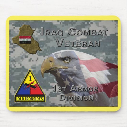 1e Pantserdivisie Irak Combat Veteraan Muismat (Voorkant)