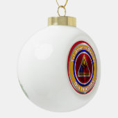 1e pantserdivisie kerstmis keramische bal ornament (Links)